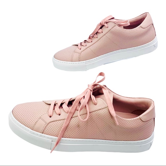 Greats Royale Luxury Italian Women's Low Top Blush Perforated Leather Sneakers - Picture 2 of 12